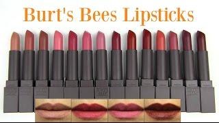 Burt's Bees Lipsticks: Lip Swatches & Review