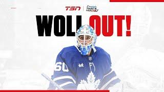 Hayes reacts as Maple Leafs set to start season without injured Woll