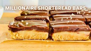 No-Bake Millionaire’s Shortbread Bars | Easy Dessert Recipe with Caramel & Chocolate!