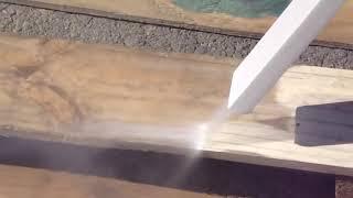 Cleaning wooden surface   IS 77S BLASTER   Dry Ice Blasting