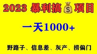 最新灰产、信息差副业项目，月入1万很轻松