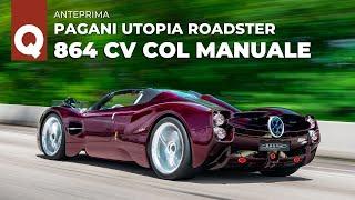 864 CV, POSTERIORE, cambio MANUALE: ora a CIELO aperto | PAGANI UTOPIA ROADSTER