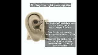 Anti Helix piercing size guide