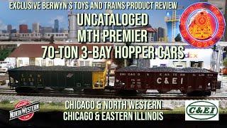 Berwyn's Toys and Trains - Uncataloged MTH Premier 70-Ton 3-Bay Hopper Cars - Exclusive Review