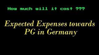 Expenses towards Medical PG in Germany