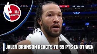 Jalen Brunson reacts to 55-PT MASTERPIECE  'I find a way!' | NBA on ESPN