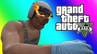 GTA 5 Online Funny Moments - Stopping the Train and WILDCAT SMASH!!