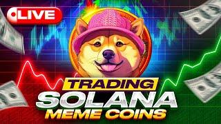 Trading meme coins LIVE! #Solana