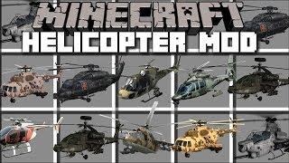 Minecraft HELICOPTER MOD / FLY AND SHOOT WITH PLANES!! Minecraft