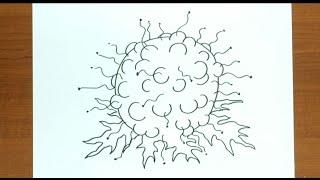 How to Draw CANCER CELL ILLUSTRRATION