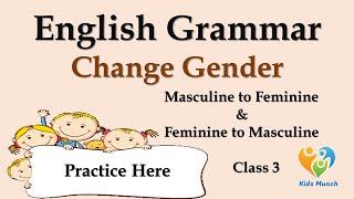 Quiz on Gender Noun | English Olympiad for class 3 | Change Gender for English Olympiad -2024-25