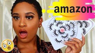 WOW THESE LASHES ARE BOMB! AFFORDABLE AMAZON MINK LASHES