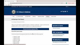 How to apply via ERA portal for a job at U.S. Embassy in Tashkent (in Uzbek)