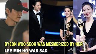 BYEON WOO SEOK WAS MESMERIZED BY KIM GO EUN 'S BEAUTY ! LEE MIN HO WAS SAD !