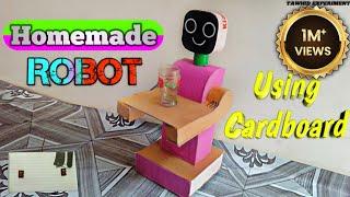 How To Make a HOMEMADE ROBOT at Home using Cardboard very easy science project remote control