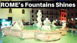 Rome Italy, See Rome's Fountains After Restoration work, Rome Walking Tour, Rome December 2024