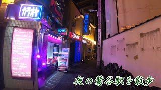 夜の鶯谷駅周辺を散歩！(Japan Walking around Uguisudani Station)