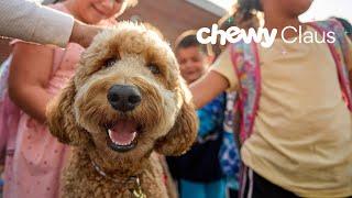 Chewy Claus Gifts Therapy Dog to Clifton School District