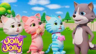 Three little kittens + More - The Cat and Wolf | lia cha cha  - Learn and Play - Nursery Rhymes