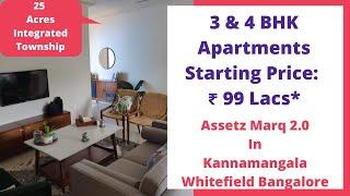 Assetz Marq 2.0 Whitefield Bangalore | Walkthrough Video | Sales- 6366370375 | Price 96 Lacs