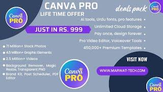 Canva Pro Lifetime Access Only PKR 999 | No Monthly Fees | Full Tutorial & Proof