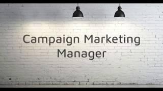 New Technology Marketing Job: Campaign Marketing Manager