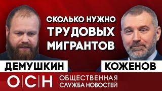 СКОЛЬКО ТРУДОВЫХ МИГРАНТОВ НУЖНО РОССИИ? | Вадим Коженов в Эфире ОСН