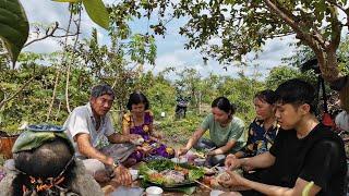 Cả Nhà Lên Làm Vườn Cùng Món CÁ LÓC RANG MUỐI Nồi Đất Ngon Lạ và Chị Sang Chuẩn Bị Ngày Nhóm Họ