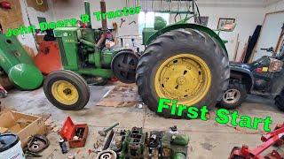 Tractor First Start (John Deere R Pony) #tractor #tractorvideo #firststart #johndeere