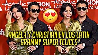 ANGELA Y SU ESPOSO CHRISTIAN JUNTOS EN LOS LATIN GRAMMY ESTA NOCHE ¡MUY FELICES!