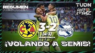 Resumen y goles | América 3(4)-(2)1 Puebla | Grita México C22 - 4tos Vuelta | TUDN