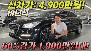 "감가 폭탄!!" 19년식 G80이 1,900만원대라고!? 거기에 무사고차량입니다!