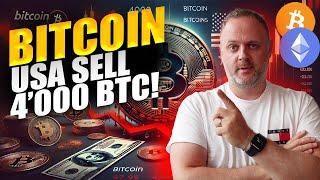 Schock! USA Verkauft 4000 BTC – Bitcoin Preis unter Druck!