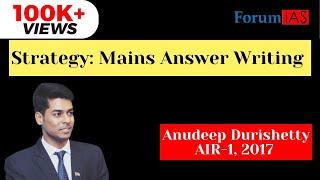 Anudeep Durishetty (AIR - 1) | Strategy: Mains Answer Writing