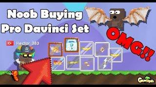 NOOB BUYING PRO DAVINCI SET!! OMG!! | GrowTopia