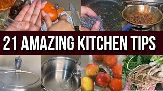 21 Amazing Kitchen Tips and Tricks 2021| Very useful Everyday Indian Kitchen tips | English Subtiles