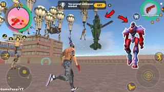 Rope Hero 3 (Flare Balloon Gun Fly Army Equipment) Rope Hero Capture Army Base - Android Gameplay HD