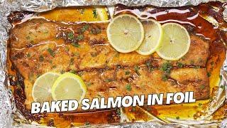 30 Minute Baked SALMON in Foil. Recipe by Always Yummy!