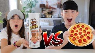 PRINGLES vs REAL FOOD CHALLENGE!!