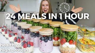 Meal Prep for the Week in 1 hour | Healthy & High Protein Recipes | 100G+ protein