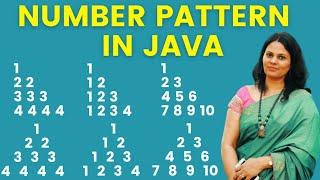 Number Pattern Program in Java|Number Pyramid Pattern in Java