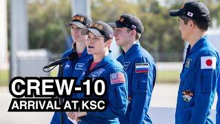 NASA's SpaceX Crew-10 Crew Arrival at Kennedy Space Center