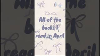 April reads + ratings #shorts #books #booktok #reading #april #wrapup