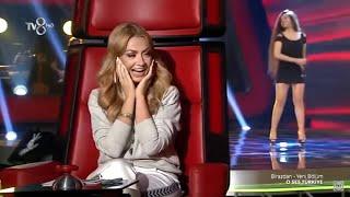 مفاجأة ذا فويس شاكيرا تظهر بصوت حسناء رائعة  أذربيجانية وتجبر اللجنة على الالتفاف The Voice 2018