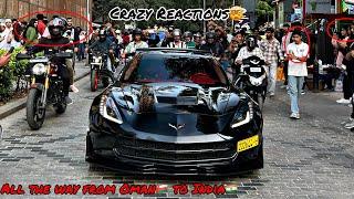 CHEVROLET CORVETTE C7 FROM OMAN | ONLY 1 IN INDIA| ACCELERATION | REACTION |