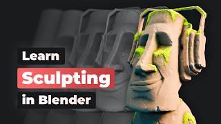 Sculpting in Blender for Beginners (Full Course/Tutorial) #b3d