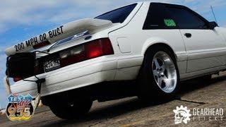 210mph 1990 Fox Body Mustang  - Standing Mile (Texas Mile)