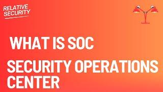 SOC for Beginners - What is a SOC - Security Operations Center.