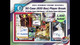 CASES #1-18   -   2024 BOWMAN CHROME 50 Case (600 Box) Player Break eBay 09/11/24 - RECAP AT THE END