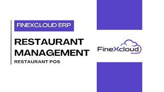 FineXcloud ERP Restaurant Management System & POS - Overview | fineXcloud ERP | Demo